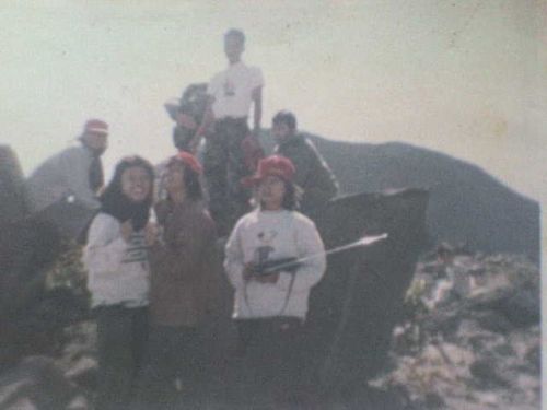 On top of merapi mountain