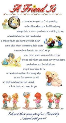 what a friend is...!
