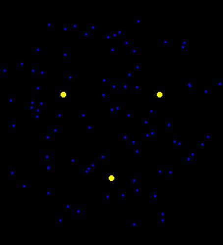 Disappearing Yellow Dots Illusion